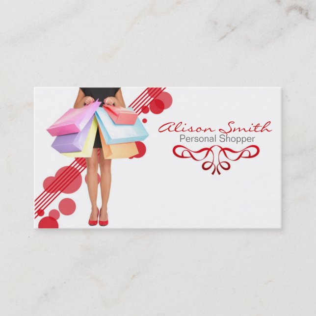Personal Shopper business card Visitkort (Framsida)