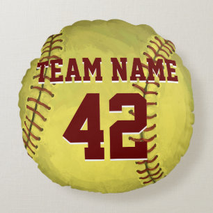 Personal Softball Art Rund Kudde