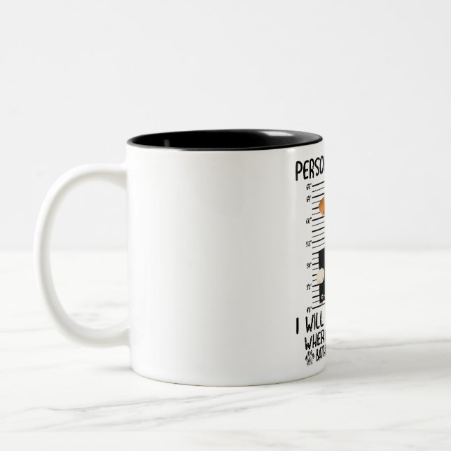 Personal Stalker Funny Bichon Frise Dog Bichon Ten Två-Tonad Mugg (Vänster)