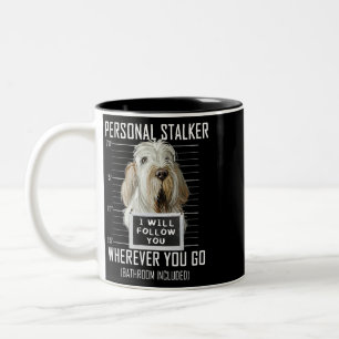Personal Stalker Hund Spinone Italiano I Will Foll Två-Tonad Mugg