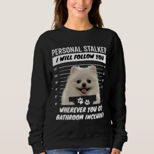 Personal Stalker Hund - White Tekopp Pommern T Shirt