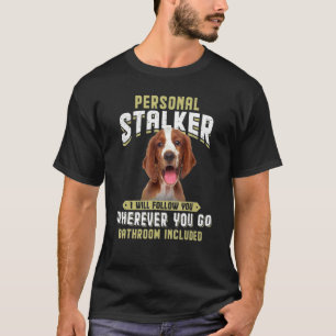 Personal Stalker jag följer med dig Welsh Springer T Shirt