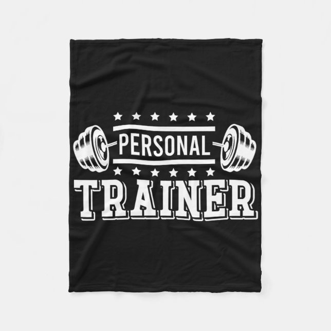 Personal Trainer Bodybuilding Fitness Instructor W Fleecefilt (Framsidan)