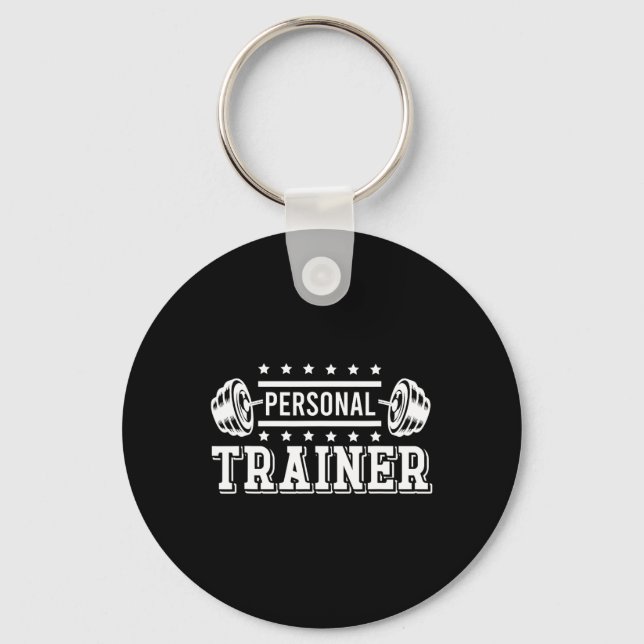 Personal Trainer Bodybuilding Fitness Instructor W Nyckelring (Framsida)
