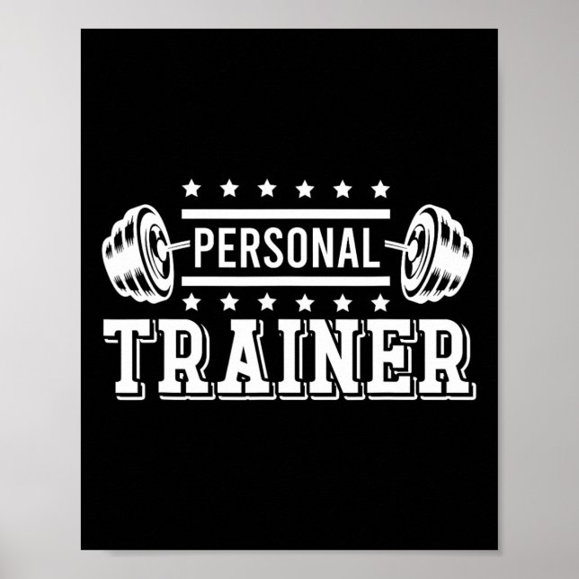 Personal Trainer Bodybuilding Fitness Instructor W Poster (Framsidan)