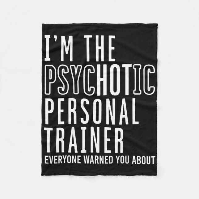 Personal Trainer Bodybuilding Workout Fitness Inst Fleecefilt (Framsidan)