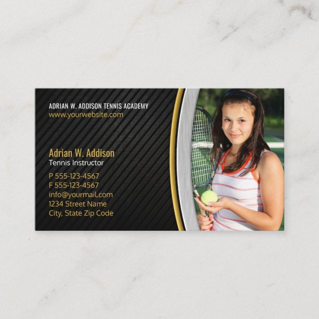 Personal Trainer Fitness Instructor Tennis Coach Tidsbeställning Kort (Framsida)
