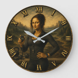 Personal Trainer Funny Mona Lisa Coach Gift Stor Klocka