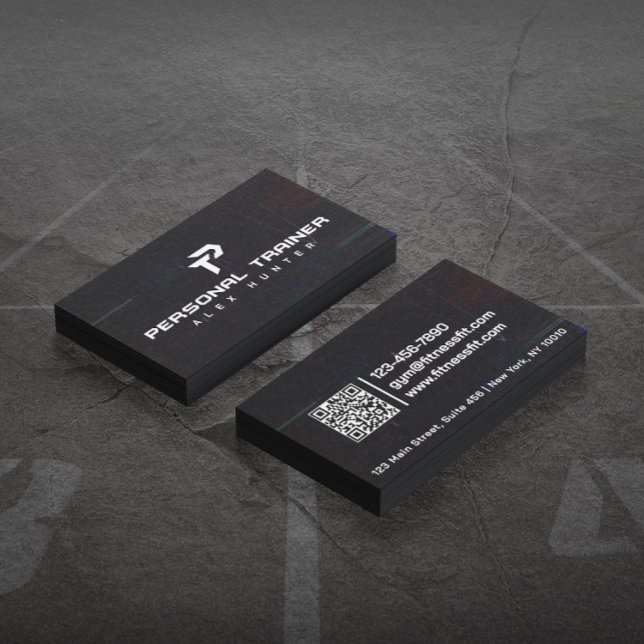 Personal Trainer Gym Fitness Personlig (2 SIDE) Visitkort (Skapare uppladdad)