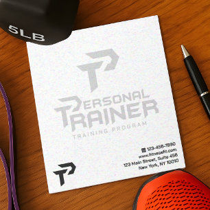 Personal Trainer Gym Fitness Personlig Anteckningsblock