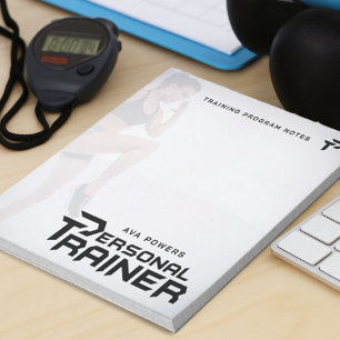 Personal Trainer Gym Fitness Personlig Anteckningsblock