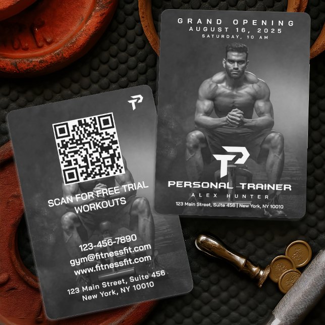 Personal Trainer Gym Fitness Personlig Inbjudningar (Skapare uppladdad)