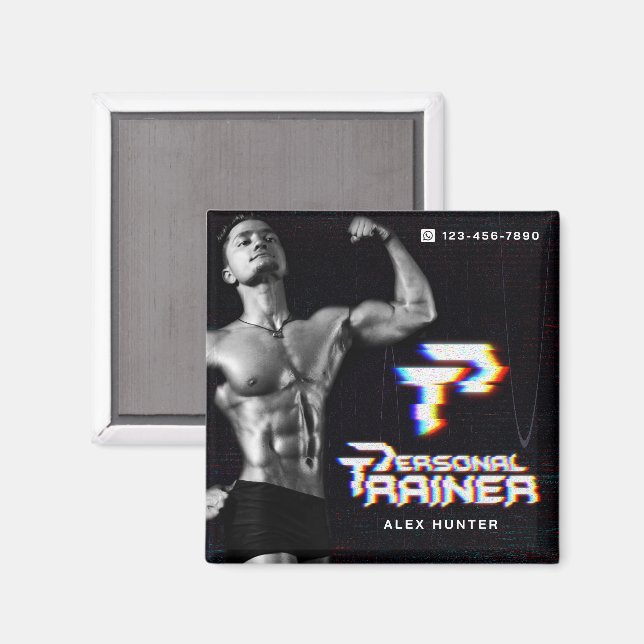 Personal Trainer Gym Fitness Personlig Magnet (Front/Back)