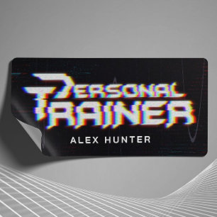 Personal Trainer Gym Fitness Personlig Rektangulärt Klistermärke
