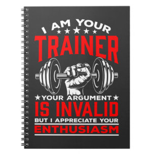 Personal Trainer Humor Exercise Gym Coach Anteckningsbok