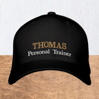 PERSONAL TRAINER "name" embroidered baseball cap Broderad Keps