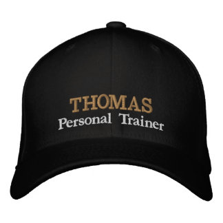 PERSONAL TRAINER "name" embroidered baseball cap Broderad Keps