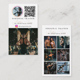 Personal Trainer Photo Feed Social Media QR Code Visitkort