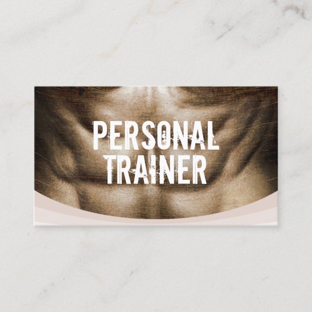 Personal Trainer Professionell Fitness Gym Visitkort (Framsida)