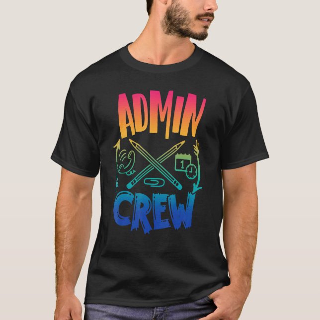 Personal vid kontoret för administration på Back t Shirt (Framsida)