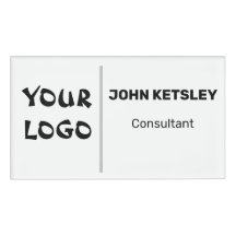 Personal vid Logotypen Small Namn Badge Magnet Bus