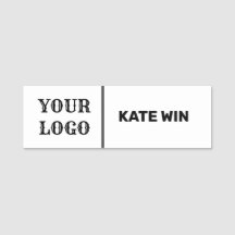 Personal vid Logotypen Small Namn Badge Magnet Bus