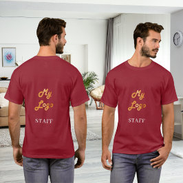 Personal vid Red Business logotyp T Shirt