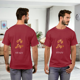 Personal vid Red Business logotyp T Shirt