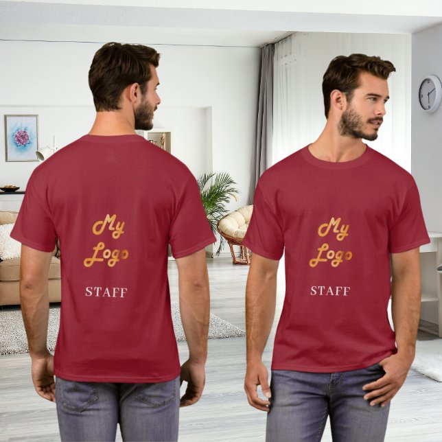Personal vid Red Business logotyp T Shirt (Skapare uppladdad)