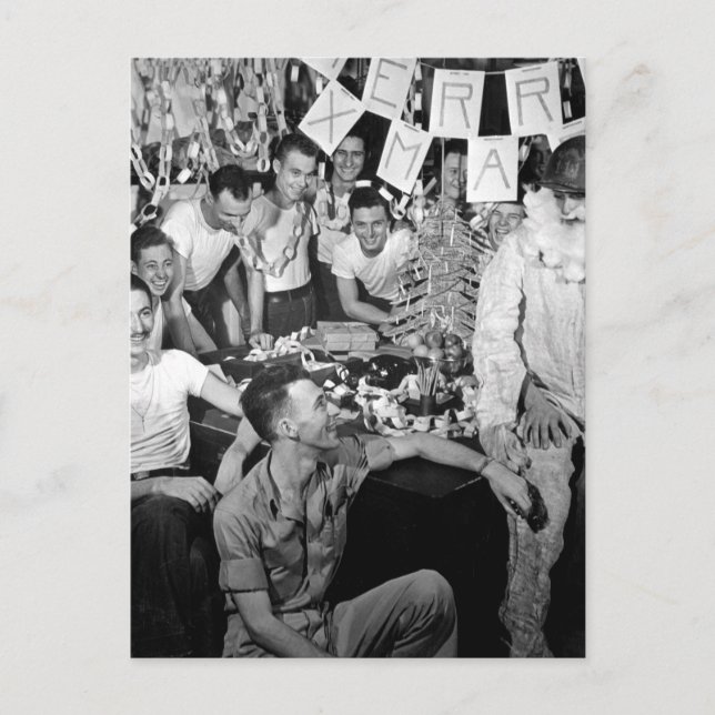 Personal vid USS LEXINGTON-högtalartid för att fir Vykort (Framsida)