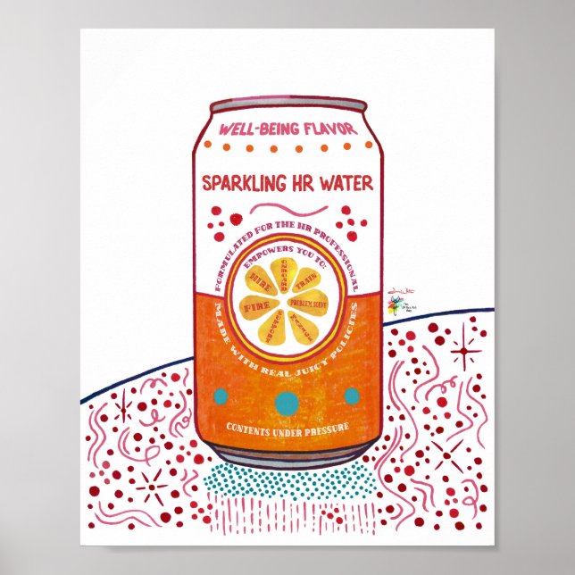 Personalavdelningen Konst Gnistrande HR Vatten Poster (Framsidan)