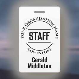 Personalbricka. Officiell-märke för anställd