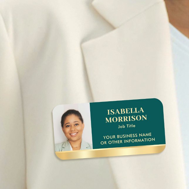 Personalfoto för medarbetare, Grönt Guld Namnbricka (Skapare uppladdad)