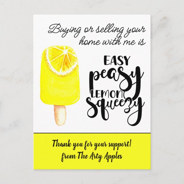 personalgåva tack fastighetsmarknadsföring vykort (Framsida)