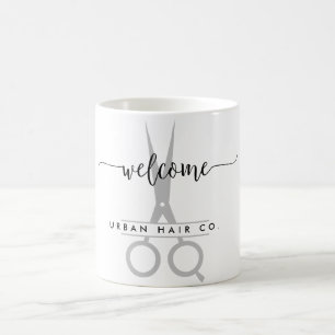 Personali Hair Salon Välkommen till Sissors Logoty Kaffemugg