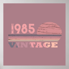 Personaliazed 40 vintagar party poster