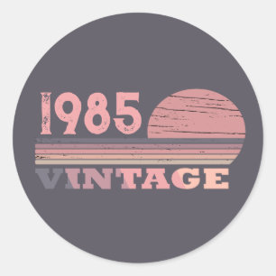 Personaliazed 40 vintagar party runt klistermärke