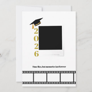 Personalisable photo graduation Card Inbjudningar