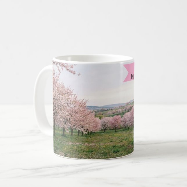 Personalise Aesthetics Sakura Japan Travel  2026  Kaffemugg (Framsida vänster)
