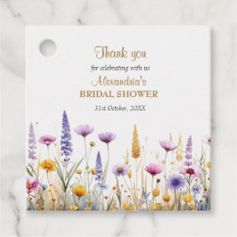 Personalise Bridal Shower Wildflowers Gåvor Etiketter