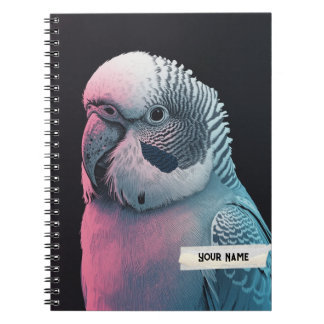 PERSONALISE Parakeet Bird Notebook Journal Anteckningsbok