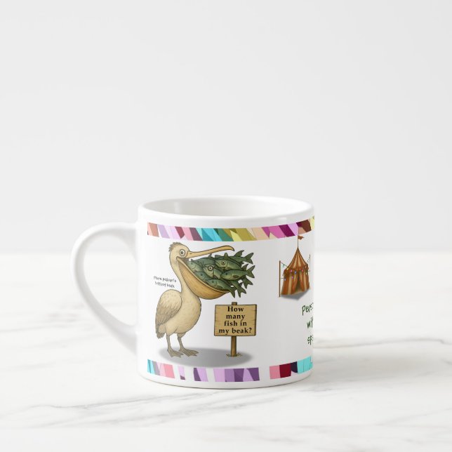 Personalise: Pierre pelican's brilliant beak Espressomugg (Vänster)