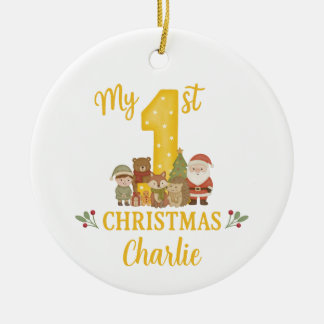 Personalised 1st Christmas Tree Decoration Julgransprydnad Keramik