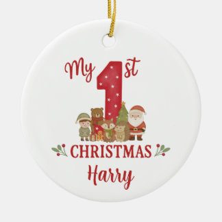 Personalised 1st Christmas Tree Decoration Julgransprydnad Keramik