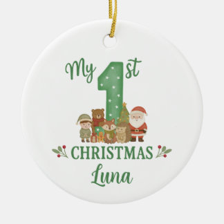 Personalised 1st Christmas Tree Decoration Julgransprydnad Keramik