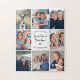 Personalised 8 Photo Collage Grandparents Modern Pussel