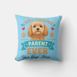 Personalised Best Cockapoo Parent Ever Throw Kudde