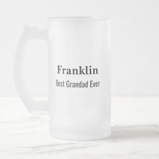 Personalised Best Grandad Ever Monogrammed Frostat Ölglas