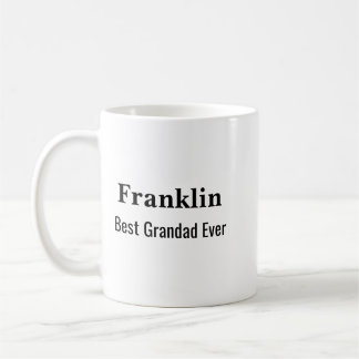 Personalised Best Grandad Ever Monogrammed Kaffemugg
