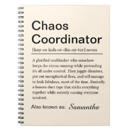 Personalised Chaos Coordinator Definition Anteckningsbok